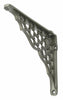 Pair 6" Small Cast Iron Honeycomb Shelf Brackets ornate antique style 15 x 12cm