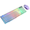 Gaming Keyboard And Mouse Set Rainbow LED Wired USB For PC Computer Laptop Mac