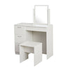 White Dressing Table Vanity Makeup Desk with 3 Drawers Mirror & Stool Bedroom UK