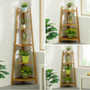 3-5 Tier Wood Corner Shelf Standing Shelving Plants Stand Storage Rack Home Deco