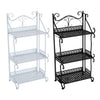 3/5 Tiers Metal Flower Pot Plant Stand Bookshelf Display Storage Corner Shelves