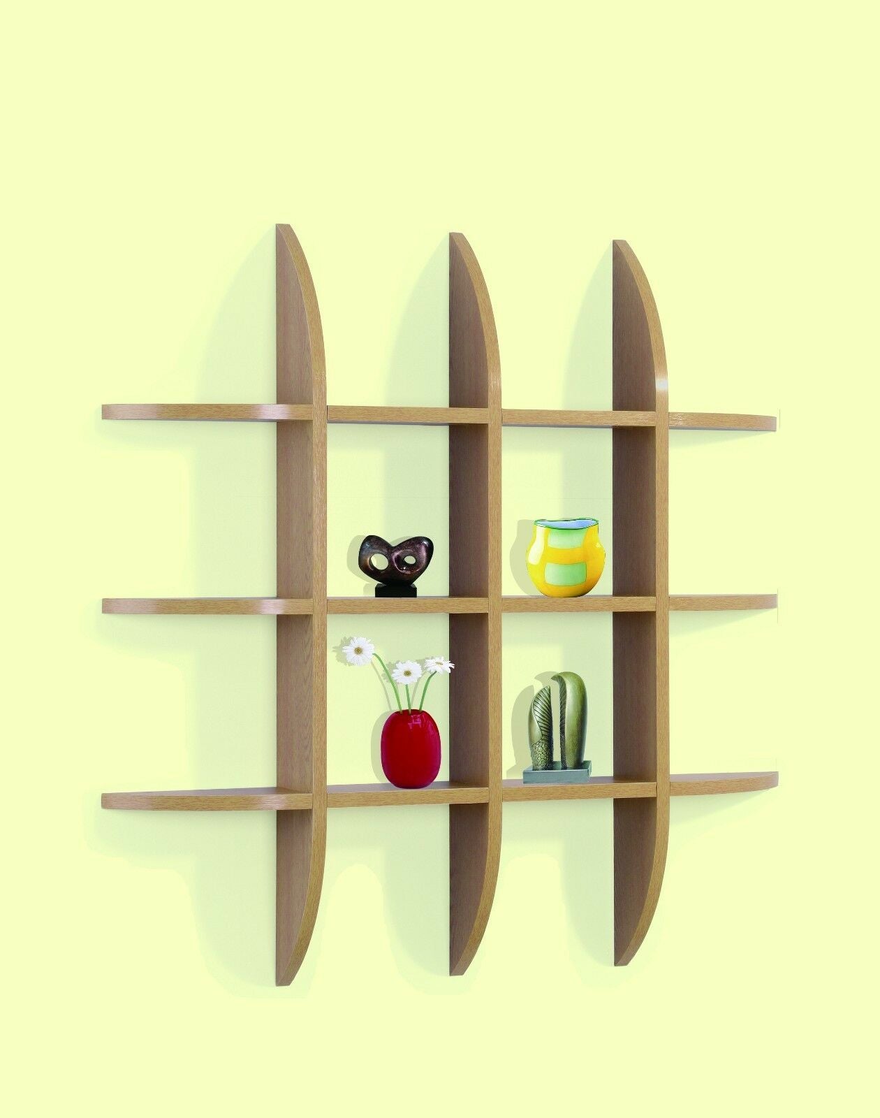 Lisbon Floating Wall Mount Floating Red Grey White Display Shelf/Shelves