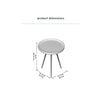 Side Table Round Tri Pin Small Bedside Living Room Coffee Indoor Circular Wooden