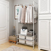 Mobile Clothes Rail Garment Closet Hanging Rack Storage Stand Metal Shelf Unit