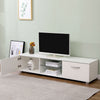 TV Unit TV Stand Cabinet with LED Lights & High Gloss Doors White/Black