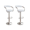 PAIR WHITE BROADWAY FAUX LEATHER BAR STOOL PUB BARSTOOLS SWIVEL PU T305