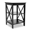 White End Side Table Sofa Table 3 Tiers Storage Shelves for Living Room Bedroom