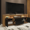 TV Unit 160cm Modern Cabinet Stand Sideboard High Gloss/Matt Doors With Free LED