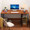 Home Office Computer PC Desk Writing Table 100cm Workstation Wood Bookshelf.