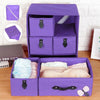 Fabric Storage Box with Handle Drawer Organiser Folding Container for Socks Bras