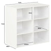 Hartleys White 6 Cube Kids Toy/Games Book Shelf Bedroom Storage Unit & 3 Drawers