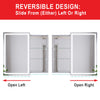 LED Sliding Door Bathroom Mirror Cabinet With Shelf Storage IP44 Rated 430x690mm