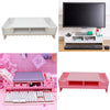 Monitor Mount Computer Display Riser Small TV Stand Raiser Tidy Organizers Shelf