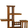 5 Tier Wooden Plant Flower Pot Display Stand Shelf Storage Rack Outdoor Indoor