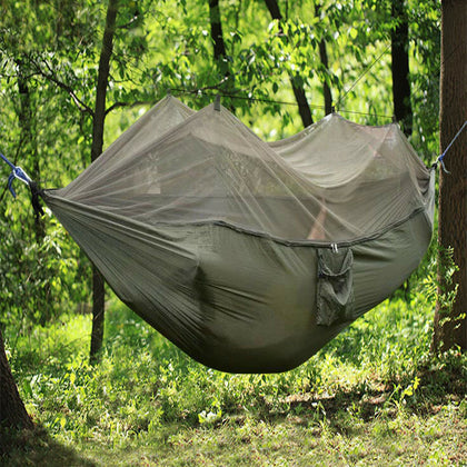 Double Person Travel Outdoor Hammock Camping Swing Hanging Bed With Mosquito Net