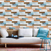 6M Retro Blue Grey Wood Grain Wallpaper Self Adhesive Waterproof Wall Stickers