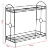 2-Tier Metal Plant Rack Plant Herbs Display Shelf Storage Rack for Patio Home