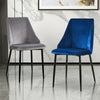 2/4/6 Modern Slope Dining Chairs Velvet Seat Metal Legs Home Kichen Chair Set UK