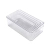 Set of 4 Clear Food Storage Boxes Cupboard Fridge Freezer Organizer Container