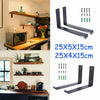 Rustic Flame Darkened Industrial Steel Metal Scaffold Board Shelf Brackets 225mm