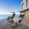 Mondeer 2 x Zero Gravity Recliner Chair Lounge Sun Garden Deck Folding Patio