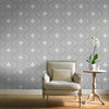 Grandeco Diamond Embossed Wavy Glitter Vinyl Geometric Retro Style Wallpaper