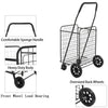 4 Wheel Shopping Trolley Large Capacity Lightweight Frame Strong Folding Cart UK