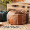 Unstuffed - Moroccan Leather Ottoman Pouffe Pouf Footstool Foot Rest Pouffe