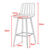 2X Bar Stools PU/ Velvet/ Fabric Breakfast Stool Chairs Kitchen Pub Grey Brown