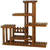 5 Tier Wooden Plant Flower Pot Display Stand Shelf Storage Rack Outdoor Indoor