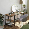 Industrial Computer Desk Rustic Metal Furniture Vintage Compact Office Study Leg