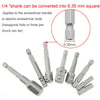 8Pcs Socket Bit Adapter Set Hex Impact Drill Bits Driver Bar Wrench Extension UK