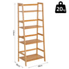 4-Tier Bamboo Ladder Bookcase Utility Shelf DIY Plant Stand Holder Study