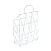 Magazine Newspaper Wire Basket Wall Mounted Post Storage Rack Organizer Office