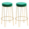 2PC Breakfast Bar Stool Vintage Home Kitchen Pub Bar Stools Footrest High Chairs