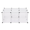 Large Plastic Dog Kennel Hutch Pet House Shelter With Metal Door Indoor Outdoor