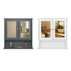Bathroom Wall Cabinet Storage Mirror Cupboard with Shelf Mounted MDF Organizer