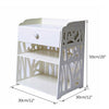 Bedside Table White Wooden Cabinet & Drawer Unit Storage Bedroom Nightstand UK