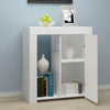 Modern Sideboard Cabinet Cupboard High Gloss 1 2 Doors Storage with LED Light