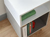 DELTA RANGE LAMP TABLE SPACIOUS SHELVES BED SIDE END TABLE WHITE/GREY