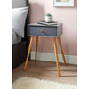 Bedside Table Storage Modern Drawer Furniture Side Night Stand- Grey