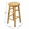 Wooden Revolving Stool Light Brown Swivel Bar Pub Chair Kitchen Breakfast Seat