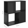 vidaXL Book Cabinet High Gloss Black 60x24x63 cm Chipboard Set