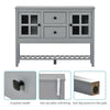 2 Drawers 2 Doors Sideboard Kitchen Buffet Cupboard Storage Cabinet Natural Grey