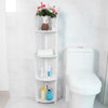 4 Tier Bathroom Corner Shelf Display Stand Dampproof Floor Stand Cabinet Unit