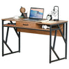 Industrial Computer Desk Office Laptop Pc Workstation Writing Study Table Drawer