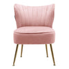 Upholstered Oyster Scalloped Wing Back Woollike/Velvet Armchair Chair Sofa Seat