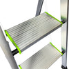 4 Step Ladder - Portable Folding Four Step Ladders with Wide Steps, Soft Grip