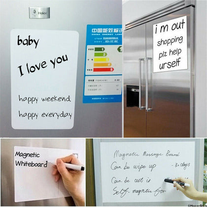 A5 Reminder Fridge Magnetic Whiteboard Family Message Board Office Memo Plain