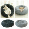 S-XL Pet Dog Cat Calming Beds Comfy Shag Warm Fluffy Bed Nest Mattress Donut Pad